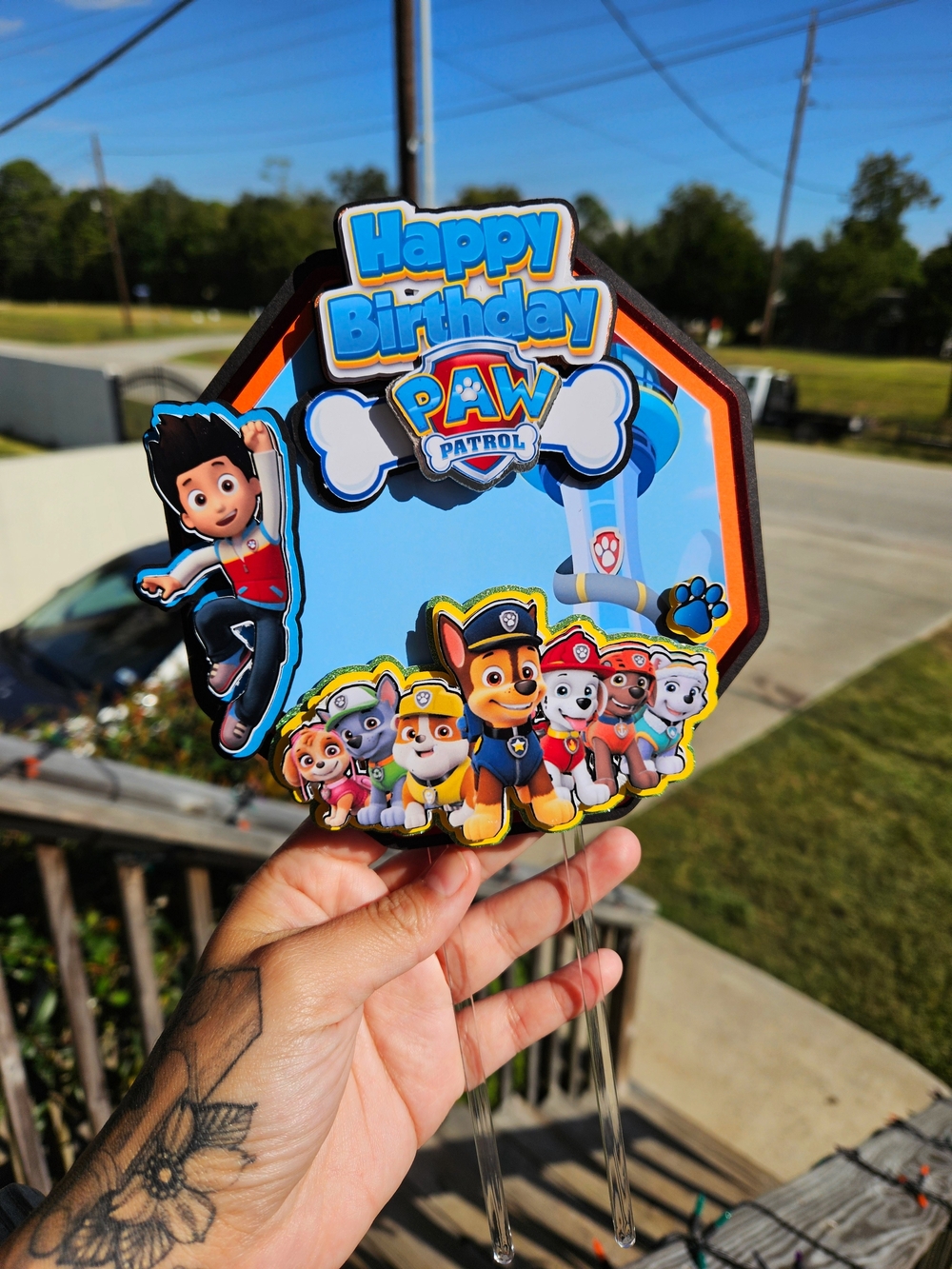 Paw Patrol Happy Birthday Cake Topper